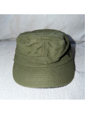 NOS Adult Small Vintage Y2K Hot Topic Army Green Skull & Cross Bones Cotton Hat